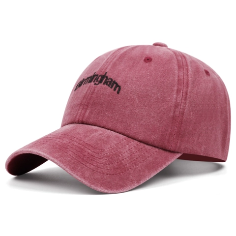 Cappello Da Baseball In Cotone Lavato Vintage Ricamo Birmingham Berretto Regolabile Unisex Protezione Solare