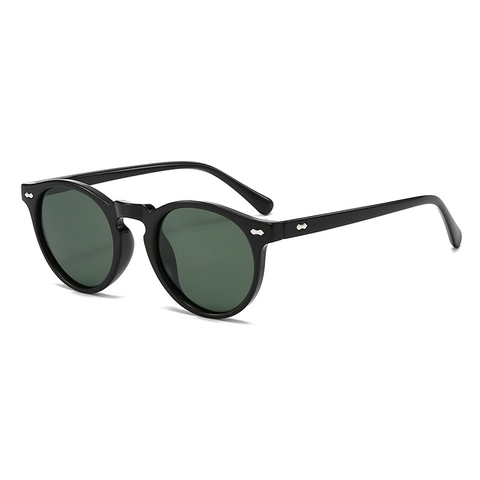 Vintage Round Polarized Sunglasses For Women Men UV400 Protection Retro PC Frame Japanese Style Outdoor Fashion
