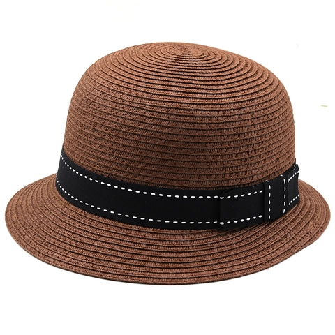 Cappello Di Paglia Da Sole Donna Estivo Con Fiocco Pieghevole Traspirante Elegante Per Viaggi All Aperto
