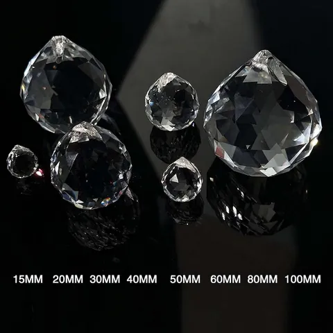 Crystal Prism Ball Suncatcher K9 Clear Multi Faceted Glass Chandelier Parts Hanging Ornament Home Decor