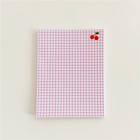 Cute Cherry Memo Pad Paper To Do List Weekly Plan Notebook Stationery For Students Office Notes Non Adhesive Checklist