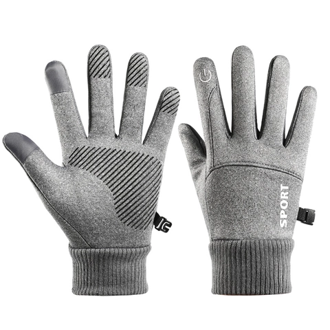 Guantes de Ciclismo Térmicos de Invierno para Hombre Impermeables Antiviento Pantalla Táctil Forro de Felpa Antideslizantes