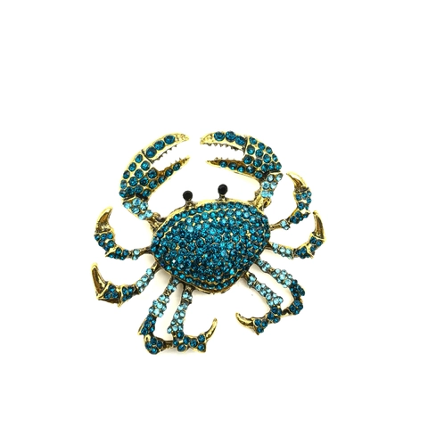 Spilla A Forma Di Granchio In Lega Scintillante Con Strass Gioielli Animali Per Donne Uomini Accessorio Abito