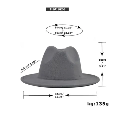 Elegant Fedora Hat Felt Wide Flat Brim Pinched Crown Solid Color Vintage Unisex Fashion Accessory Autumn Winter