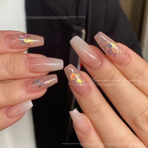 Mermaid Irisierende Nail Art Pailletten Glitzer Mehrere Formen Holografisch Herz Stern Sechseck Maniküre Dekor