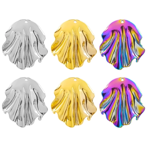 304 Stainless Steel Irregular Wavy Pendant Charms For DIY Jewelry Making Necklaces Bracelets Personalized Minimalist