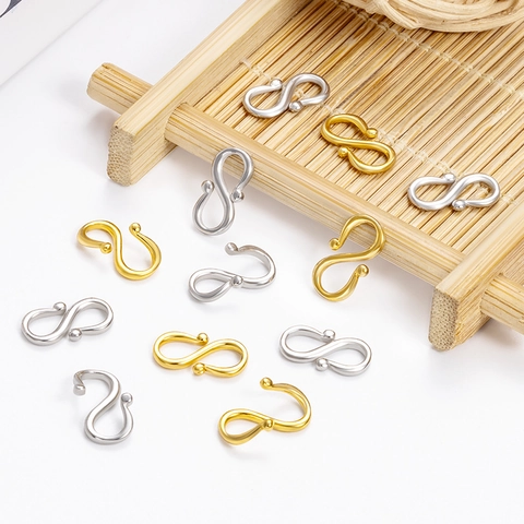 Ganchos En S Conectores De Acero Inoxidable Para Collar Pulsera Fabricación De Joyas DIY Chapado Al Vacío Impermeable