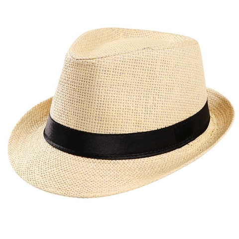 Cappello Fedora In Paglia Estiva Traspirante Protezione Solare Spiaggia Vacanza Cappello Jazz Per Uomini E Donne Nastro