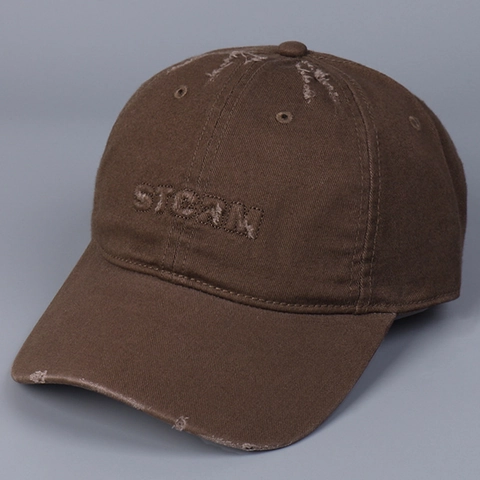 Baseball Cap Cotton Embroidered Letter Distressed Vintage Washed Adjustable Sun Hat For Men Women