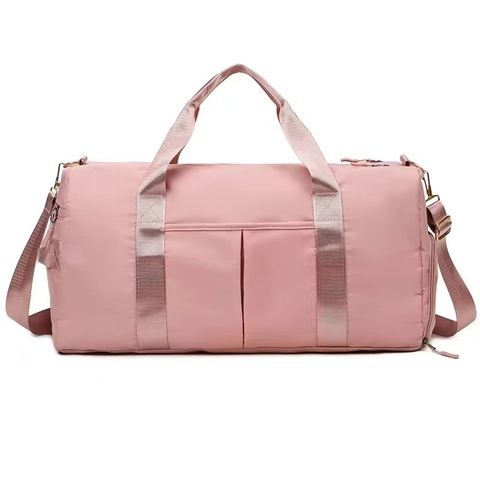 Bolsa De Viaje Mujer Bolso Deportivo Impermeable Nylon Gimnasio Con Compartimento Para Zapatos Separación Seco Húmedo