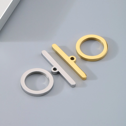 Stainless Steel Toggle Clasp Round OT Connector For DIY Jewelry Making Bracelet Necklace Accessories Polished Minimalist