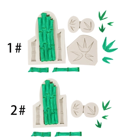 Bamboo Leaf And Stem Silicone Mold For Cake Decoration Fondant Chocolate Candy Jelly Realistic DIY Craft Baking Tools