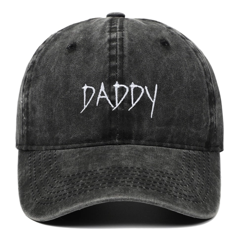 Gorra De Béisbol Bordado Daddy Algodón Lavado Retro Ajustable Visera Curva Protección Solar Hombre Mujer