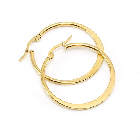 Pendientes De Aro Minimalistas De Acero Inoxidable Chapado En Oro Al Vacío Joyas Geométricas De Moda Para Mujeres