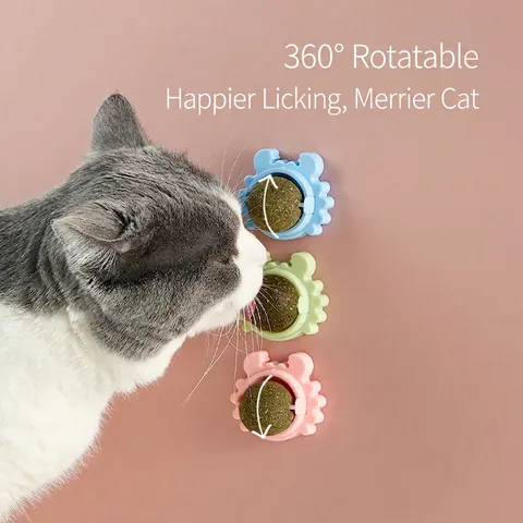 Giocattolo Palla Erba Gatta Parete Rotante Naturale Commestibile Forma Granchio Lumaca Fungo Cura Dentale Per Gatti
