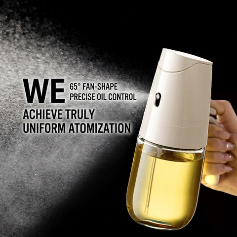 Glass Oil Dispenser Bottle Spray And Pour Gravity Auto Open Lid Leakproof Cruet For Kitchen Cooking Salad BBQ