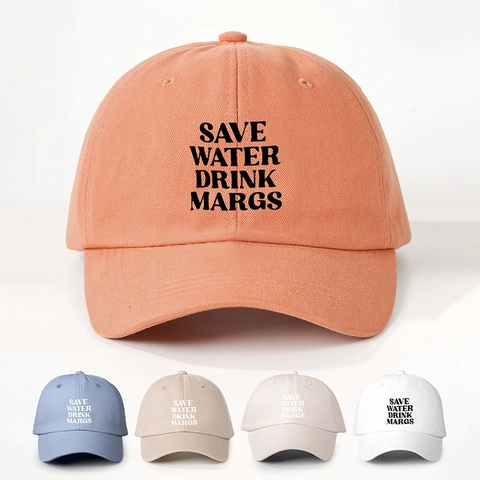 Save Water Drink Margs Slogan Baseballpet Polyester Katoen Verstelbaar Ademend Zonbescherming Outdoor Unisex Hoed