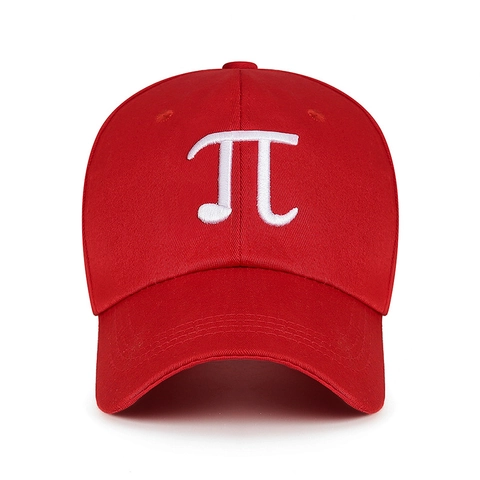 Casquette De Baseball Broderie Symbole Pi Polyester Réglable Chapeau Protection Solaire Hommes Femmes Style Geek
