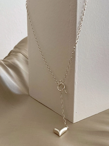 Collana Con Ciondolo A Cuore In Argento Sterling 925 Chiusura A T Gioielli Eleganti Minimalisti Per Donna