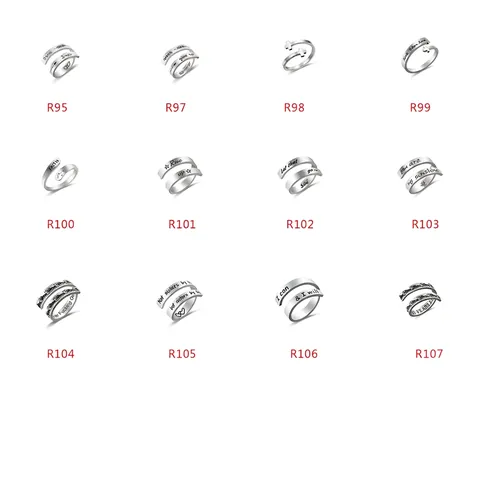 Stainless Steel Open Adjustable Ring Cross Heart Infinity Engraved Faith Love Inspirational Minimalist Jewelry Women
