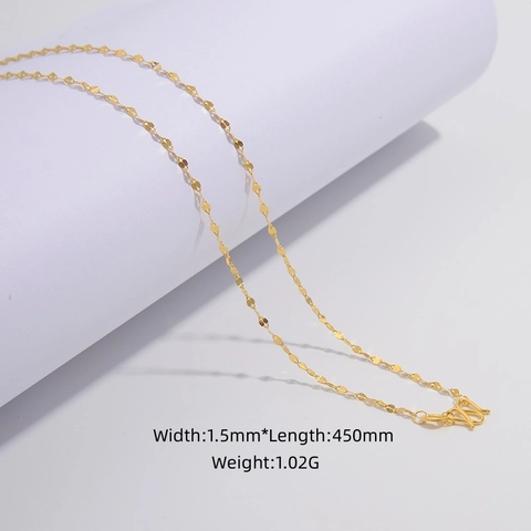 925 Sterling Silver Thin O-Chain Necklace Minimalist Shimmering Clavicle Link For Women