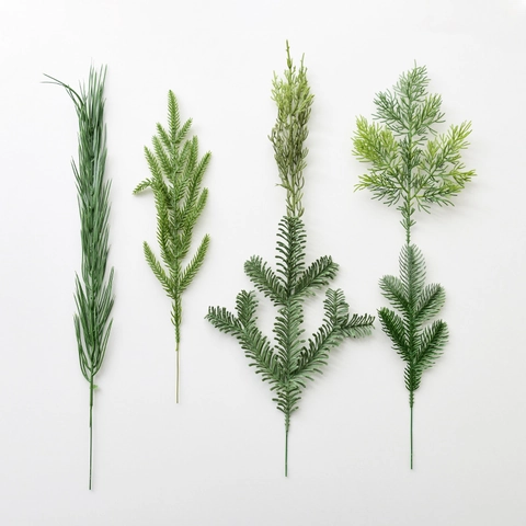Artificial Christmas Pine Branches Faux Greenery Stems Realistic Cedar Spruce Sprays For DIY Wreath Holiday Home Decor