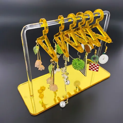 Ohrring Display Ständer Acryl Kleiderbügel Form Schmuck Organizer Schreibtisch Aufbewahrung Kreativ Minimalistisch