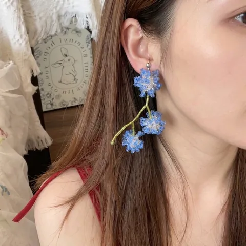 Pendientes De Flores Tejidas A Mano Con Poste De Plata De Ley 925 Estilo Bohemio Colorido Para Vacaciones Mujer