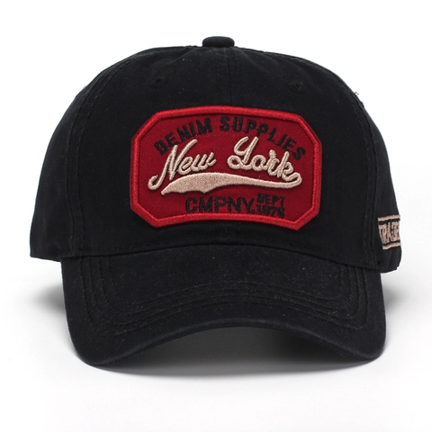 Gorra De Béisbol Vintage Algodón Lavado Bordado New York Parche Ajustable Protección Solar Sombrero Streetwear Unisex