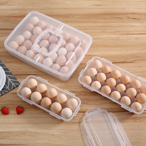 Eier Aufbewahrungsbox Transparent Kunststoff Stapelbar Mit Deckel Kühlschrank Küche Frischhaltebehälter Organizer