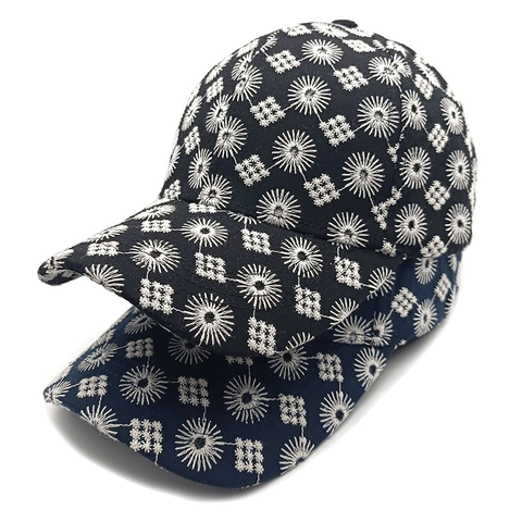 Vintage Bestickte Baseballkappe Blumen Geometrisches Muster Polyester Sonnenschutz Outdoor Schirmmütze Für Herren Damen