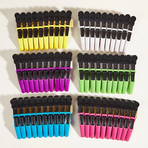 Professional Hair Sectioning Alligator Clips ABS Plastic Anti-Slip Handle Salon Styling Positioning Tools For Hairdressing