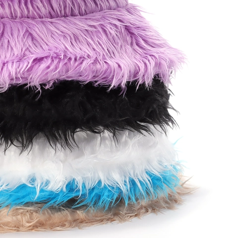 Sombrero De Pescador Piel Sintética Felpa Engrosado Cálido Invierno Exterior Color Sólido Moda Versátil Mujeres Hombres