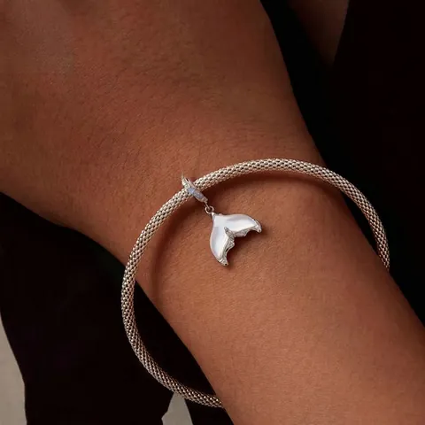 Ciondolo A Coda Di Sirena Charm Argento Sterling 925 Nano Opale Zircone Scintillante Gioielli DIY Produzione Bracciale