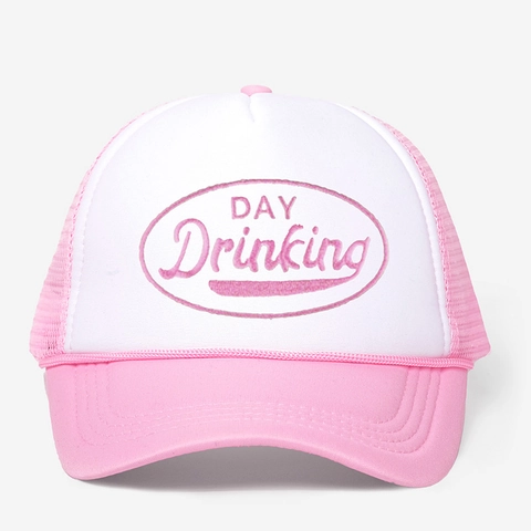 DAY Drinking Embroidery Trucker Hat Mesh Back Adjustable Outdoor Sun Hat Polyester For Men Women