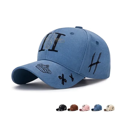 Cappello Da Baseball Ricamato In Cotone Ape Corona Lettera H Streetwear Regolabile Da Sole Uomo Donna