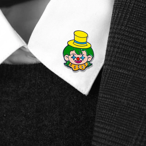 Épinglette Émail Petit Clown Dessin Animé Broche Personnage Cirque Alliage Zinc Badge Coloré Accessoire Pour Sac À Dos