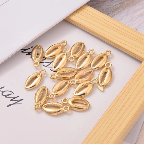 Ciondoli A Forma Di Conchiglia Cauri Plastica Galvanizzata Per Creazione Di Gioielli DIY Bracciale Collana Accessori