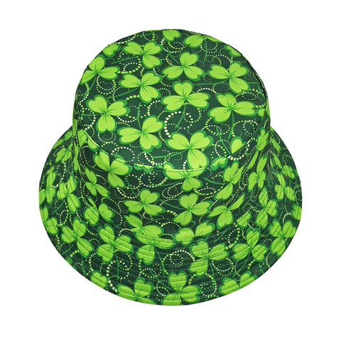 Vissershoed St Patricks Day Klaver Print Polyester Zonbescherming Iers Festival Party Accessoire