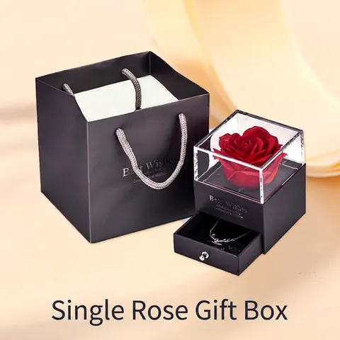 Sieraden Cadeauverpakking Voor Ketting Ring Armband Met Zeepbloem Papieren Zak Poetsdoek 925 Zilveren Oorbel Sluiting