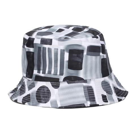 Anglerhut Polyester Atmungsaktiv Sonnenschutz Outdoor Lässig Abstrakt Geometrischer Druck Street Style Unisex Faltbar