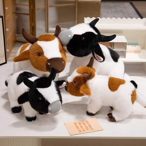 Peluche Mucca Highland Morbido Simulazione Animale Di Peluche Per Bambini Regalo Bambola