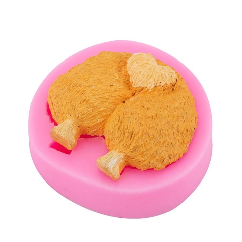 Corgi Po Silikonform Für Schokolade Fondant Kuchendekoration Realistische Hundeform DIY Harz Ton Handwerk Werkzeug Pink Grau