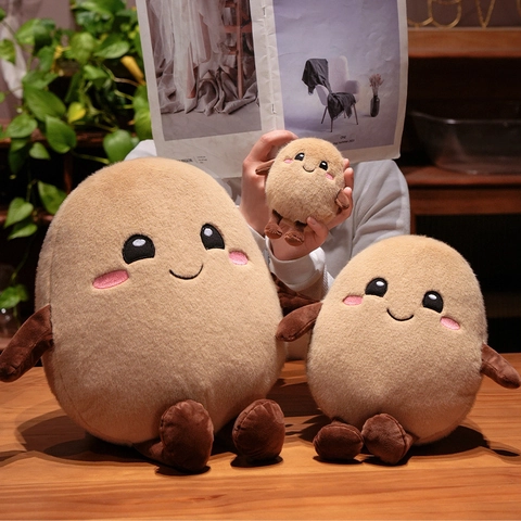 Simpatico Peluche a Forma di Patata Cartone Animato Morbido Cuscino Bambola Vegetale per Decorazione Casa Regalo di Compleanno Bambini Donne Kawaii