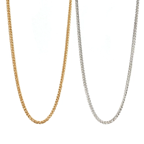 Minimalistische Gliederkette Aus Edelstahl Chopin Weizen Geflochten Wasserdicht Anlauffrei Modeschmuck Für Damen Herren