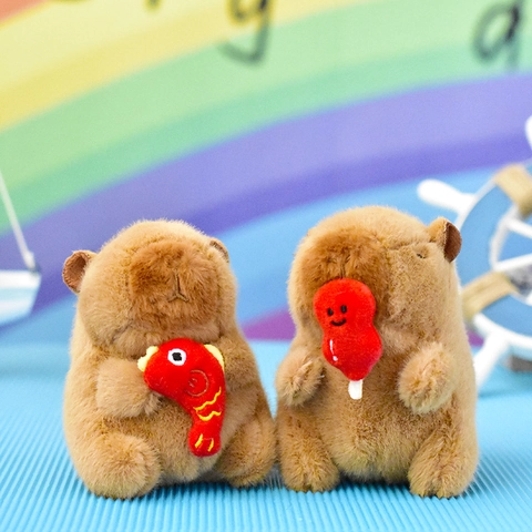 Lindo Llavero De Peluche De Capibara Colgante De Animal De Peluche Suave Para Decoración De Bolsos Regalo De Año Nuevo Festivo