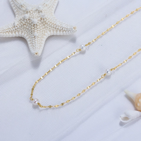 925 Sterling Zilver Zoetwaterparel Ketting Voor Vrouwen 14K Goud Verguld Barokparel Lip Ketting Eenvoudig Sleutelbeinketting Sieraden
