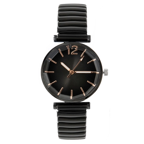Orologio Al Quarzo Da Donna Moda Cinturino Elastico In Metallo Quadrante Rotondo Sfumato Elegante Segnatempo Analogico