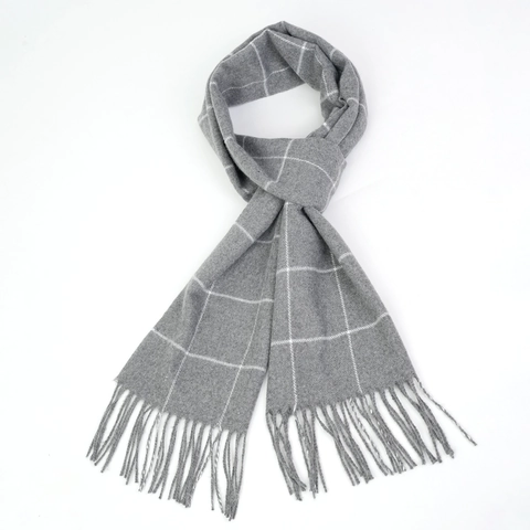 British Style Men's Plaid Scarf Soft Polyester Warp Knitted Tassel Warm Winter Scarf Classic Checkered Neck Wrap Scarf For Men
