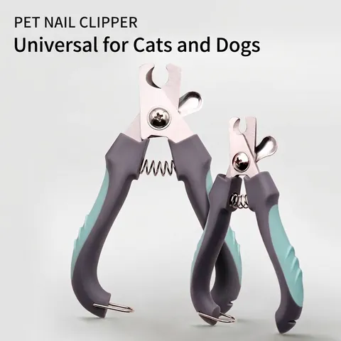 Professional Stainless Steel Pet Nail Clippers With Safety Lock And Spring For Dogs Cats Grooming Tool